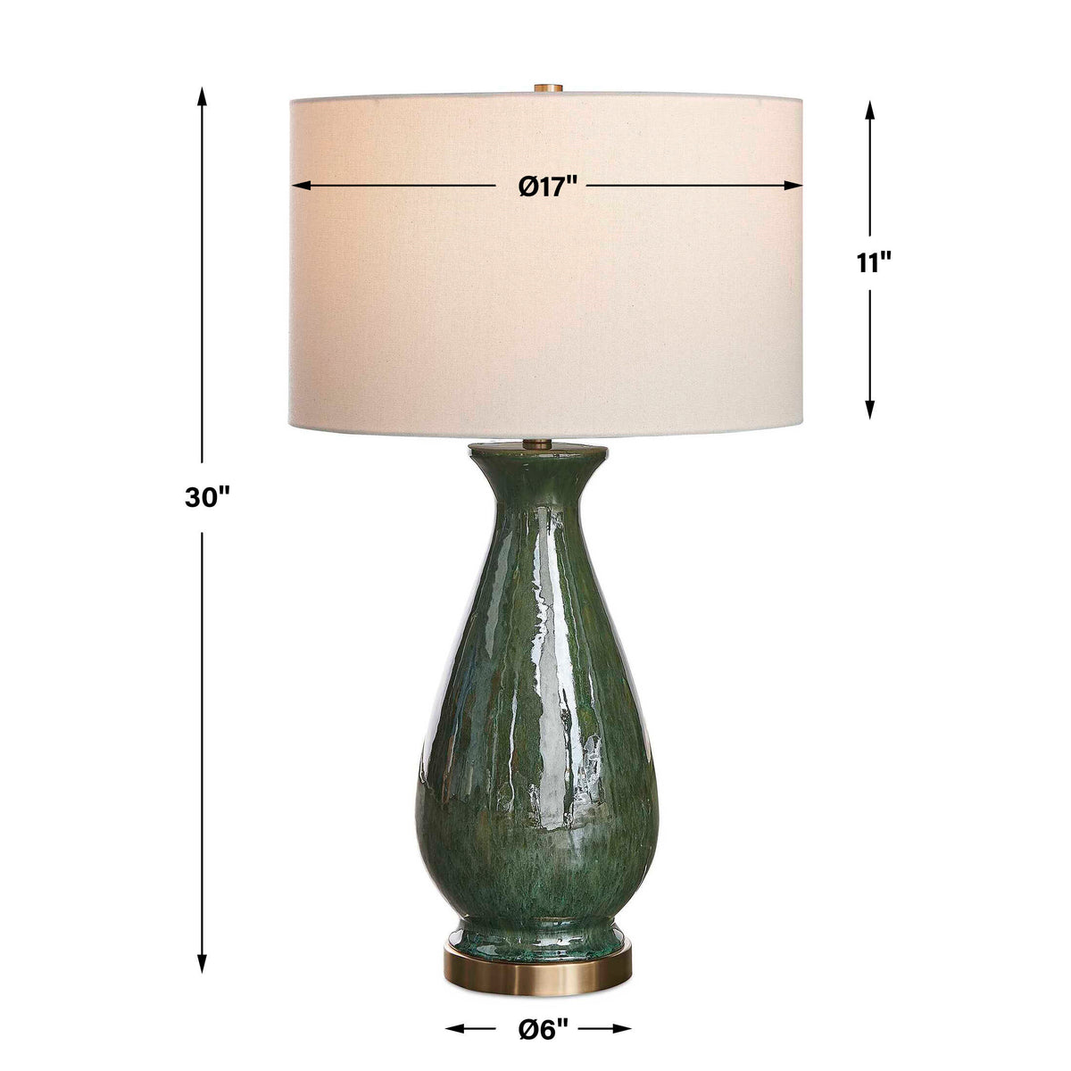 Colestin Deep Green Table Lamp - Ornate Home