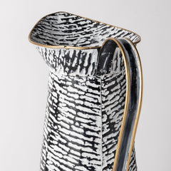 Colette Black/White Large Patterned Vase - Ornate Home