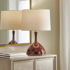 Colette Burgundy Table Lamp - Ornate Home