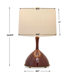 Colette Burgundy Table Lamp - Ornate Home