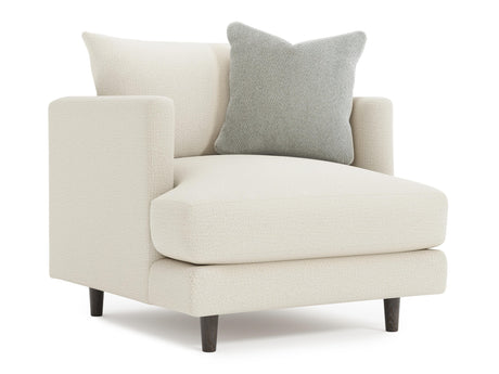 Colette White/Cream Fabric Chair - Ornate Home