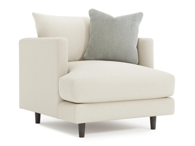 Colette White/Cream Fabric Chair - Ornate Home