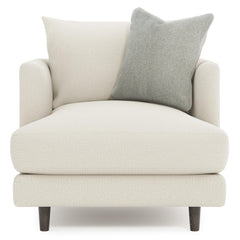 Colette White/Cream Fabric Chair - Ornate Home