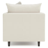 Colette White/Cream Fabric Chair - Ornate Home