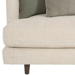 Colette White/Cream Fabric Sofa - Ornate Home