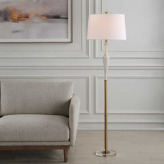 Colette White Stone Floor Lamp - Ornate Home