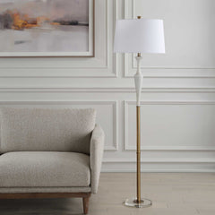 Colette White Stone Floor Lamp - Ornate Home