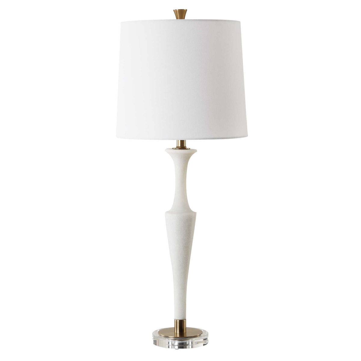 Colette White Stone Table Lamp - Ornate Home