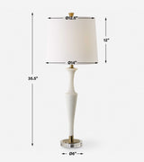 Colette White Stone Table Lamp - Ornate Home