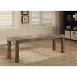 Colettte Rustic Oak 58" Small Bench - Ornate Home