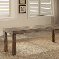 Colettte Rustic Oak 58" Small Bench - Ornate Home