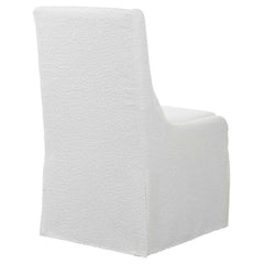 Coley White Armless Chair - Ornate Home
