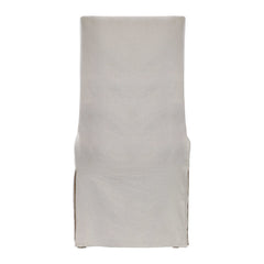 Coley White Linen Armless Chair - Ornate Home