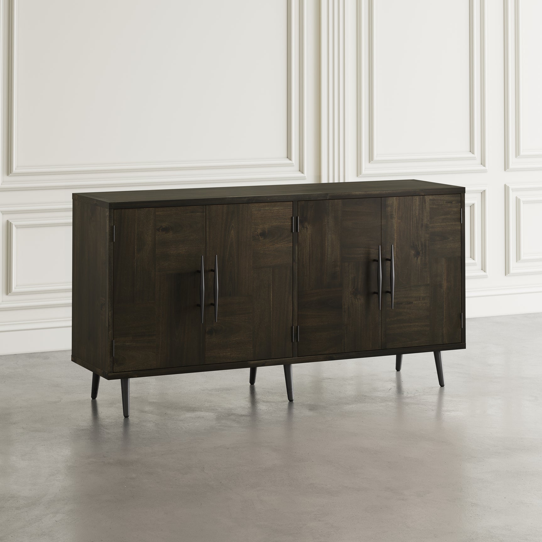 Colhane Walnut 4 Door Acccent Cabinet - Ornate Home