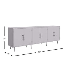Colhane Walnut 6 Door Acccent Cabinet - Ornate Home
