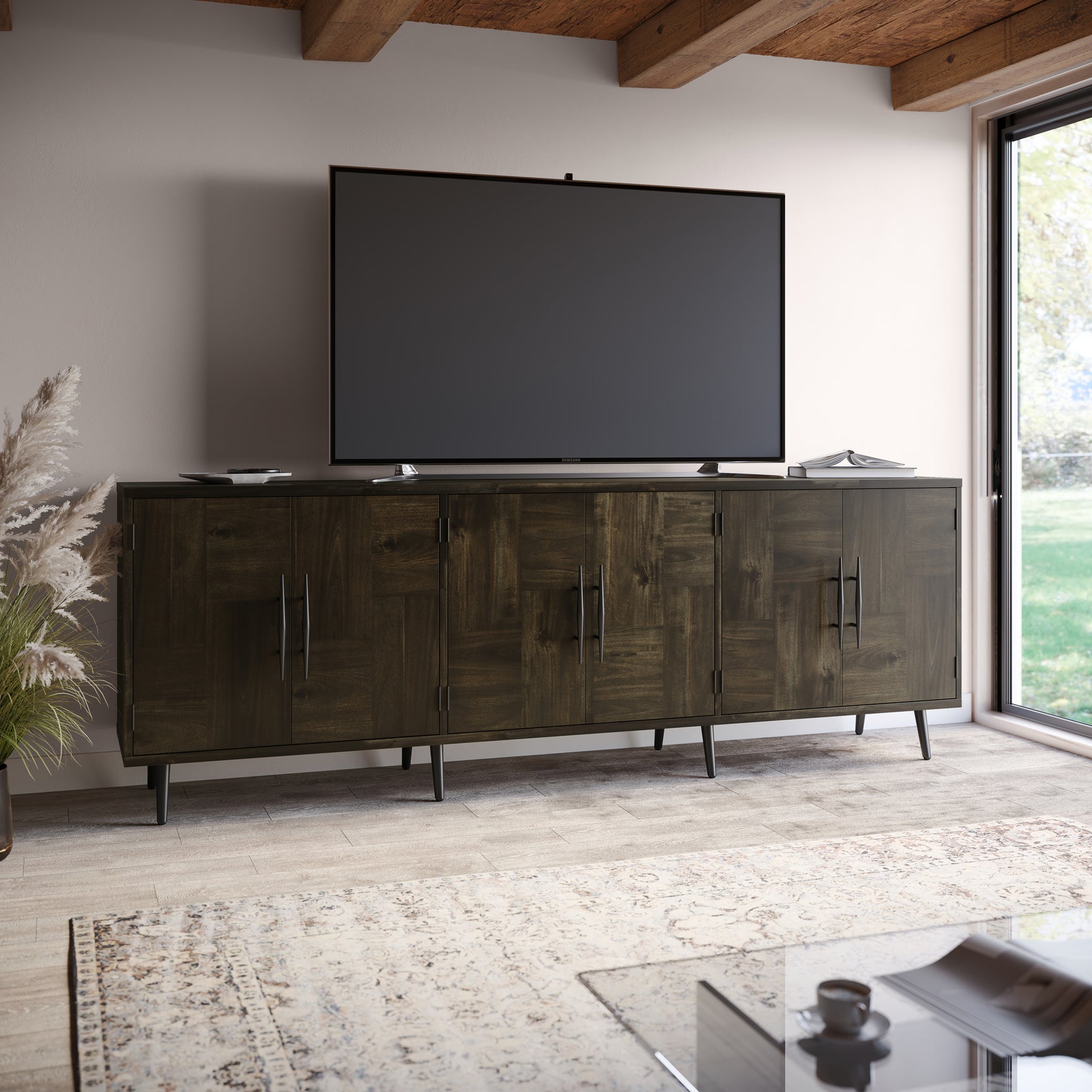 Colhane Walnut 6 Door Acccent Cabinet - Ornate Home