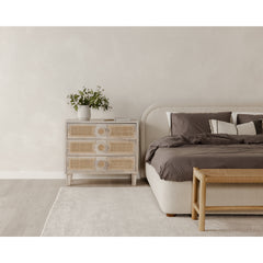 Colin Beige Queen Bed - Ornate Home