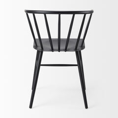 Colin Black Curved Back Dining Side Chair - Ornate Home