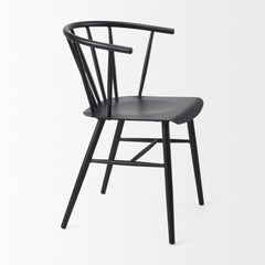 Colin Black Curved Back Dining Side Chair - Ornate Home