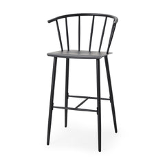Colin Black Metal Bar Stool - Ornate Home