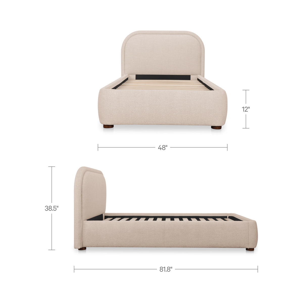 Colin Light Brown Twin Bed - Ornate Home