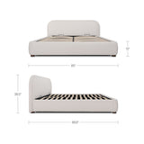 Colin Oatmeal King Storage Bed - Ornate Home