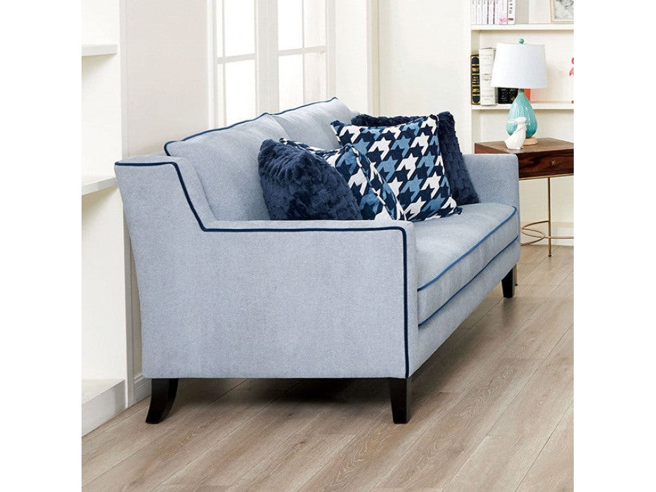 Colindale Gray/Blue Loveseat - Ornate Home