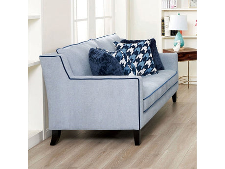 Colindale Gray/Blue Loveseat - Ornate Home