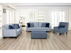 Colindale Gray/Blue Upholstery Living Room Set - Ornate Home