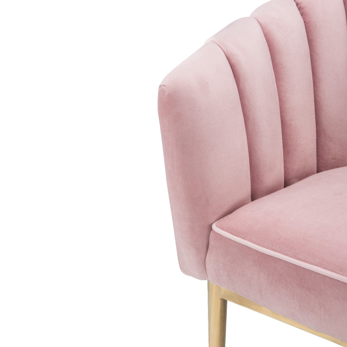 Colla Blush Pink Velvet & Gold Accent Chair - Ornate Home