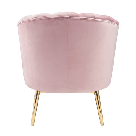 Colla Blush Pink Velvet & Gold Accent Chair - Ornate Home