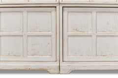 Collector’s Study White Glass Front Bookcase - Ornate Home