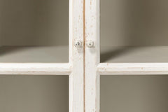 Collector’s Study White Glass Front Bookcase - Ornate Home
