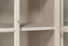 Collector’s Study White Glass Front Bookcase - Ornate Home