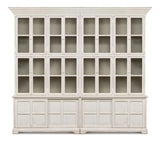 Collector’s Study White Glass Front Bookcase - Ornate Home