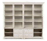 Collector’s Study White Glass Front Bookcase - Ornate Home