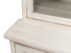 Collector’s Study White Glass Front Bookcase - Ornate Home