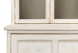 Collector’s Study White Glass Front Bookcase - Ornate Home