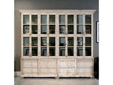 Collector’s Study White Glass Front Bookcase - Ornate Home