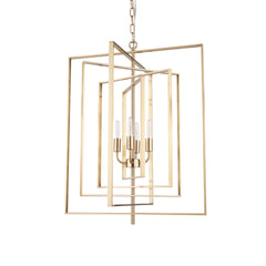 Colleen Antiqued Gold Metal 4-Light Chandelier