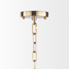 Colleen Antiqued Gold Metal 4-Light Chandelier