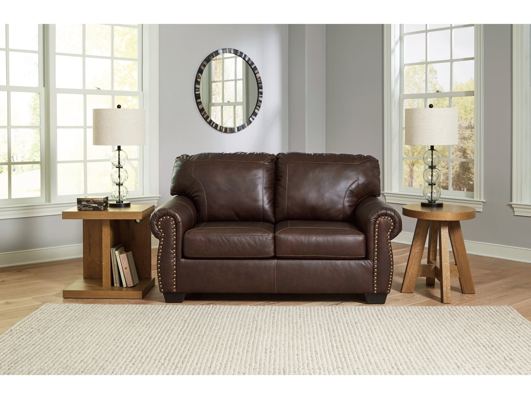 Colleton Dark Brown Loveseat - Ornate Home