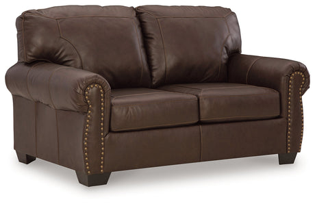 Colleton Dark Brown Loveseat - Ornate Home