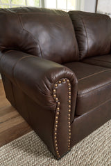 Colleton Dark Brown Loveseat - Ornate Home