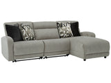 Colleyville Stone 3-Piece Power Reclining Sectional with Chaise - Ornate Home