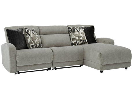 Colleyville Stone 3-Piece Power Reclining Sectional with Chaise - Ornate Home
