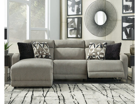 Colleyville Stone 3-Piece Power Reclining Sectional with Chaise - Ornate Home