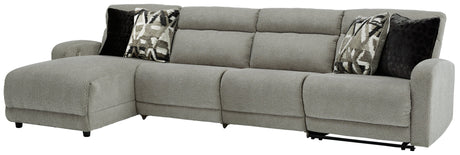 Colleyville Stone 4-Pc Power Reclining Sectional with Chaise - Ornate Home