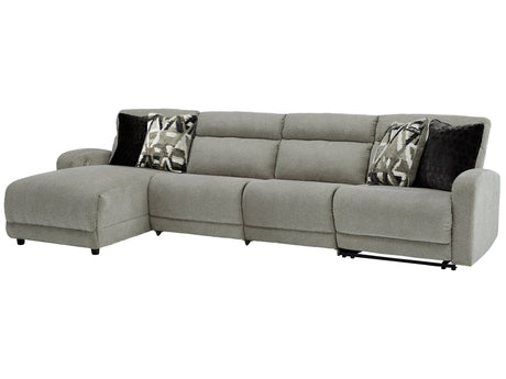 Colleyville Stone 4-Pc Power Reclining Sectional with Chaise - Ornate Home