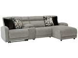 Colleyville Stone 4-Piece Power Reclining Sectional with Chaise (Online Special Price) - Ornate Home